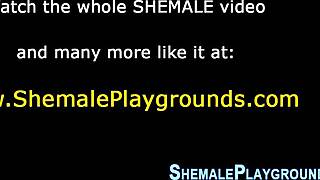 Kijk Deze Shemale Pompt Heet Zaad Uit Solo!