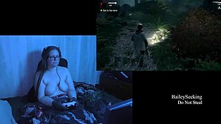 Brunetă BBW goală cu țâțe mari naturale în playthrough Alan Wake Partea 7