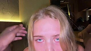 Californiababes emotionele eerste ontmoeting met grote zwarte lul en cumfacial