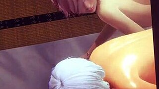 tre femboys nyter vill threesome med klebrig creampie i asiatisk manga stil