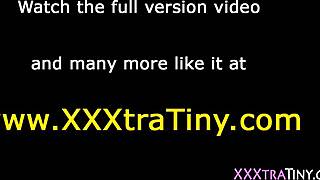 Fan, liten tonåring 18+ får sina tuttar creamed i hardcore-aktion!