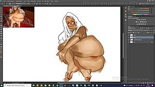 Anime-hahmojen digitaalista taidetta