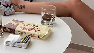 Villogó kölcsönös maszturbáció hotel erkélyén horvát hangulattal