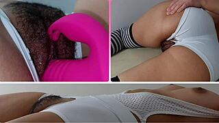 嘿，我哥哥为什么剪掉我的紧身裤揉我毛茸茸的阴道，还闻它？我湿透了！