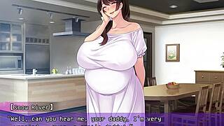 Video oculto de ama de casa infiel montando en juego hentai