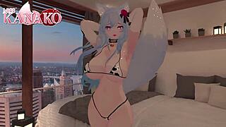 Je Cosplay en Ganyu et Te Supplie de Jouir sur Mon Beau Visage et Ma Langue de Chatte en Cowkini !