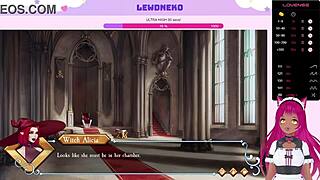 VTuber Lewdneko main Shackles of Ellswyn, toket gede dan pantatnya di entot femdom kandang futanari.