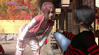 любовь шемейл взрывается в дикой азиатской хентай акции!