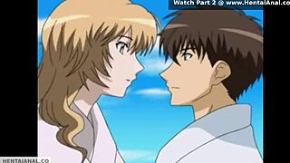 Hentai babe's first anal pounding