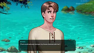 Boys spy on busty blonde underwater