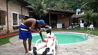 Hey, check this hot Latina teen in interracial action!