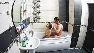 Hot Couple Engages In Intense Hardcore Bathroom Fucking
