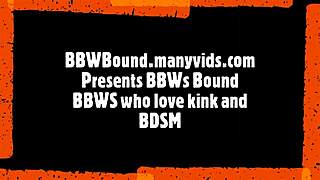 Bbw bound tight, her fat ass exposed for wild play 😈