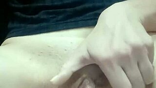 i'm squeezing my shaved pussy hard during masturbation punishment.