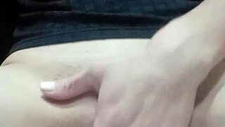 i'm squeezing my shaved pussy hard during masturbation punishment.