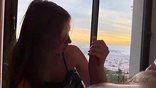 Girlfriend eagerly sucks cum in POV