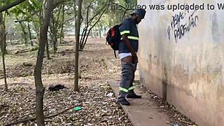 Outdoor Bareback Action with Amateur Gay Duo