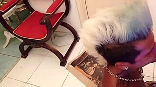 Masked older gay man in intense mature action!