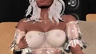 3D Naked Blonde Flashes Her Body