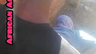 African amateur sucks monster black cock blowjob
