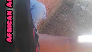 African amateur sucks monster black cock blowjob