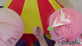 this wild chick got dragged to an ass hole madhouse