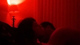 Me and my bbw wife having passionate sex on the couch with deepthroat blowjob