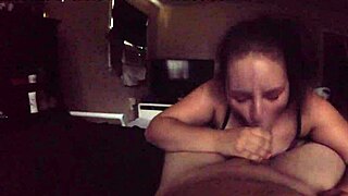 pov blowjob with cum in mouth sucking