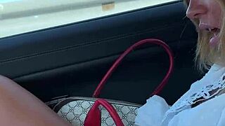 i finger myself in the car while travelling