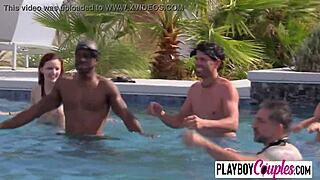 Swinger Ladies Dive Into Wild Action in Red Orgy Room