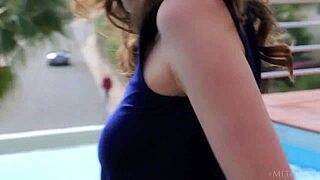 I can't stop watching Karen K dance and undress her stunning brunette body