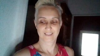 Stella cooks in the bedroom and kitchen in the morning.