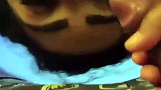 Cumming on brunette's feet