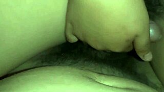 After the party, my neighbor crashes in my bed for some fun.