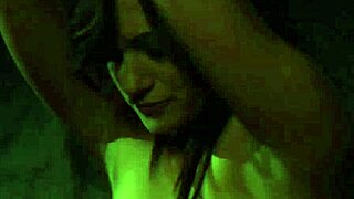 Submissive Participant In Bondage Session Guided By Instructor