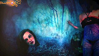 when you give a demon head in halloween lingerie