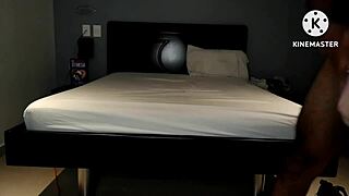 Spying on blonde Colombian bathing then making love