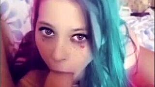 Watch this latina girlfriend sucking big cocks in compilation