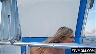 perfect blonde milf exposes in public outdoor