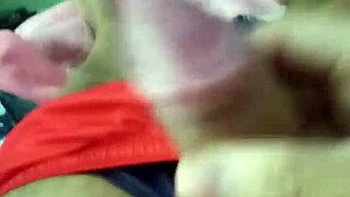 A relaxing handjob session on the bed