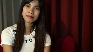 Hey, Asian babe with hairy beaver, ready for big cock pounding today?