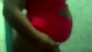 Pregnant Babe Indulges in Sensual Solo Masturbation Session