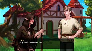 What did he do with that knife to her big tits?