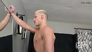 In this gay movie, nathaniel from sean cody gets handjob with monster cock