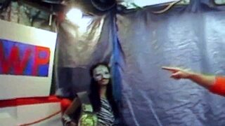 Wrestling match between Dragonfly and Adriana Milano