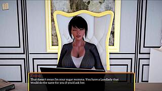 brunette and redhead with small tits in family scene