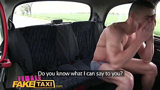 female fake taxi busty blonde bangs lucky passenger hard