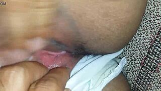 Hey, check this close-up of a sexy Latina's pussy action!