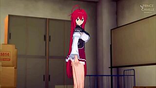 rias gremory learns doggystyle fucking like pornstar in hentai