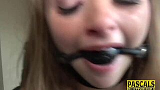 Whipped and Bound Submissive Lady Endures Intense Fingering in Hardcore Scene